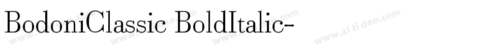 BodoniClassic BoldItalic字体转换